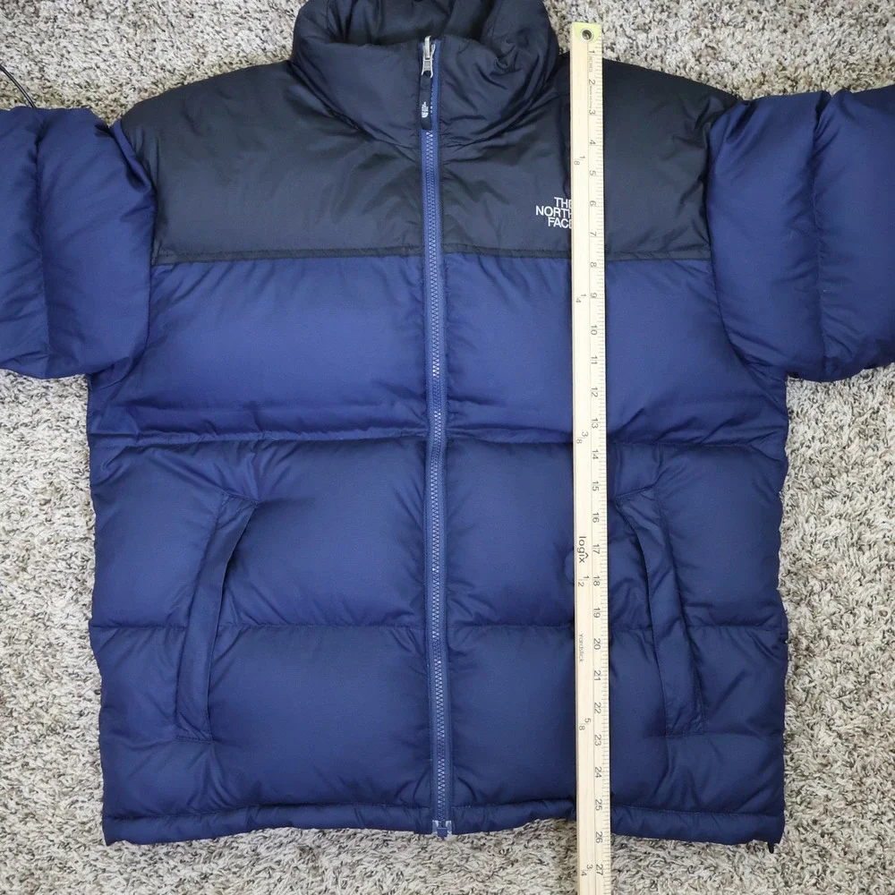 2009 The North Face Nuptse‎ 700 Puffer Jacket Medium Black Navy Blue Down